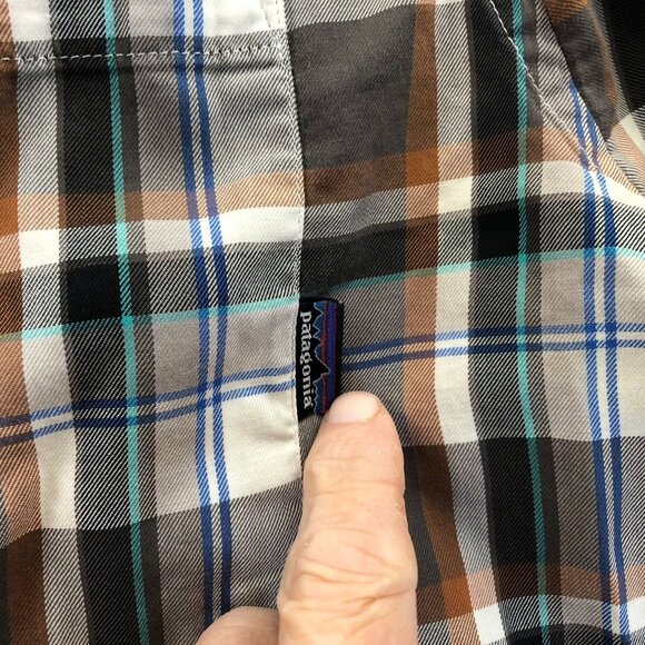 Patagonia Mens Shirt Large Long Sleeve Plaid Button Up Organic Cotton Casual - Picture 9 of 13